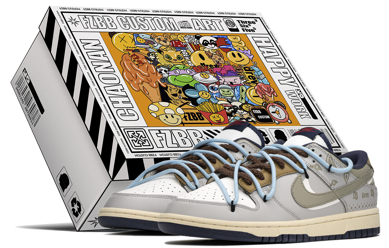

Мужские кроссовки для скейтбординга Nike Dunk, Gray/Brown