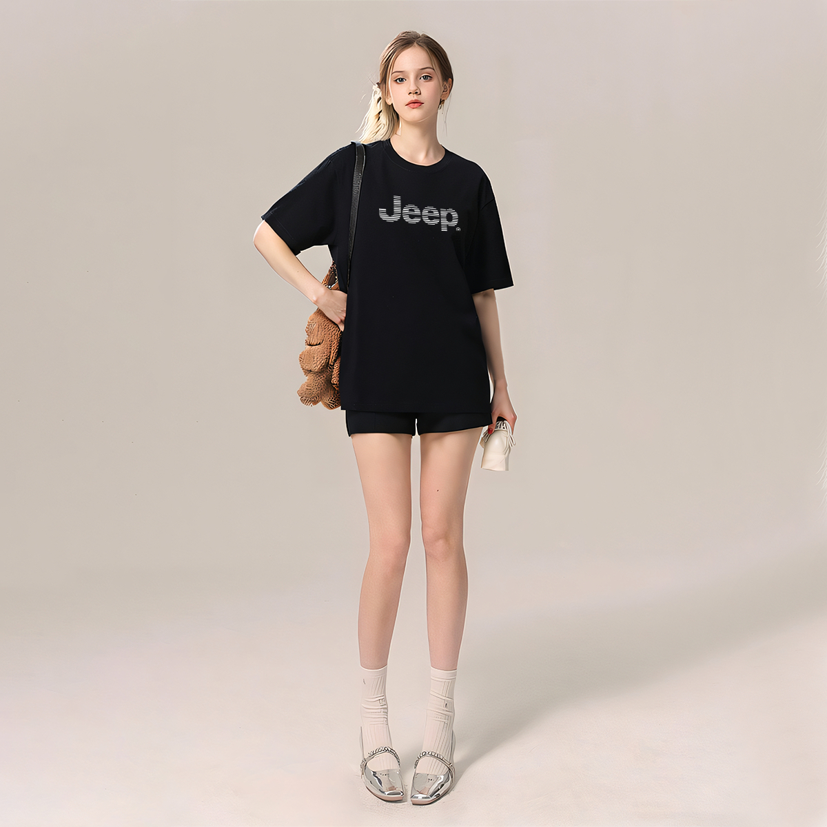 Футболка унисекс Crew Neck Moderate Jeep, темно-серый — фото 4