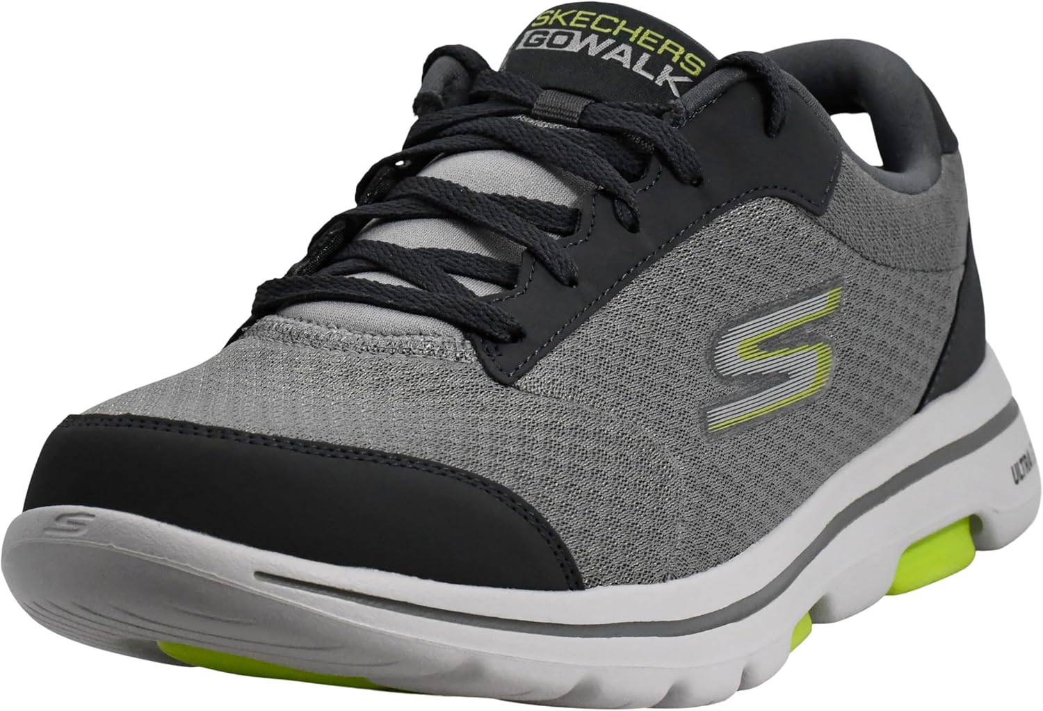 

Мужские кроссовки Skechers Gowalk 5 Qualify - спортивные сетчатые шнурованные для ходьбы, серый