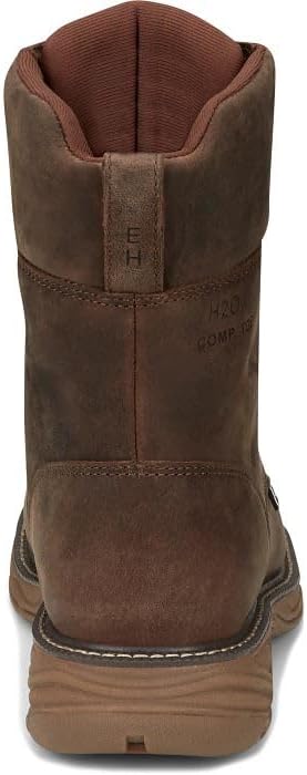 Мужские ботинки Justin Boots SE469 RUSH 8 с водонепроницаемым носком Nano Comp, коричневый — фото 4