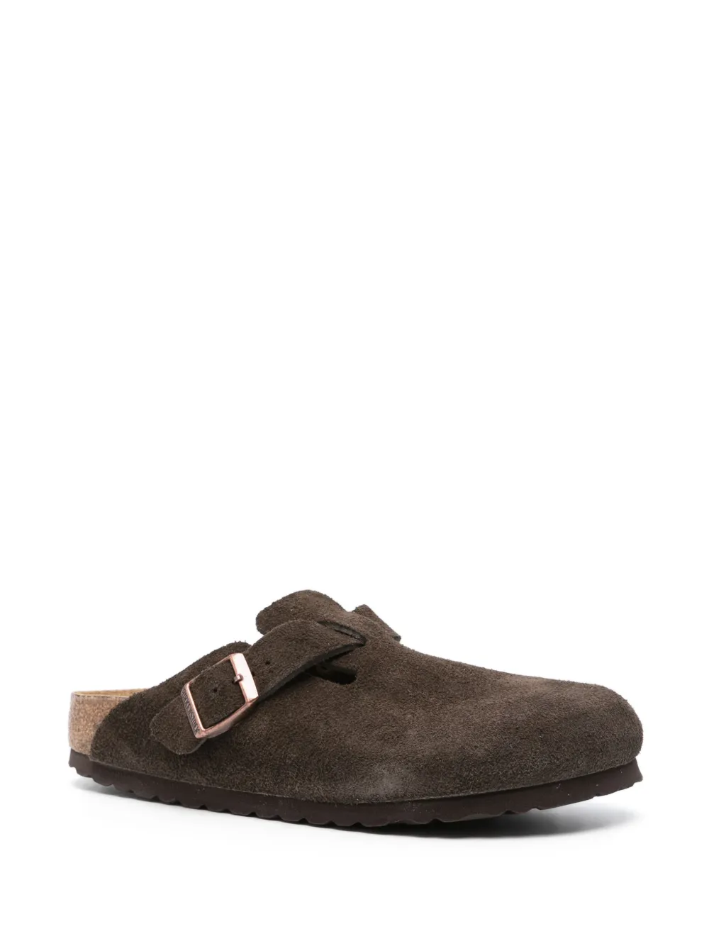 Замшевые слиперы Boston BIRKENSTOCK, коричневый — фото 2