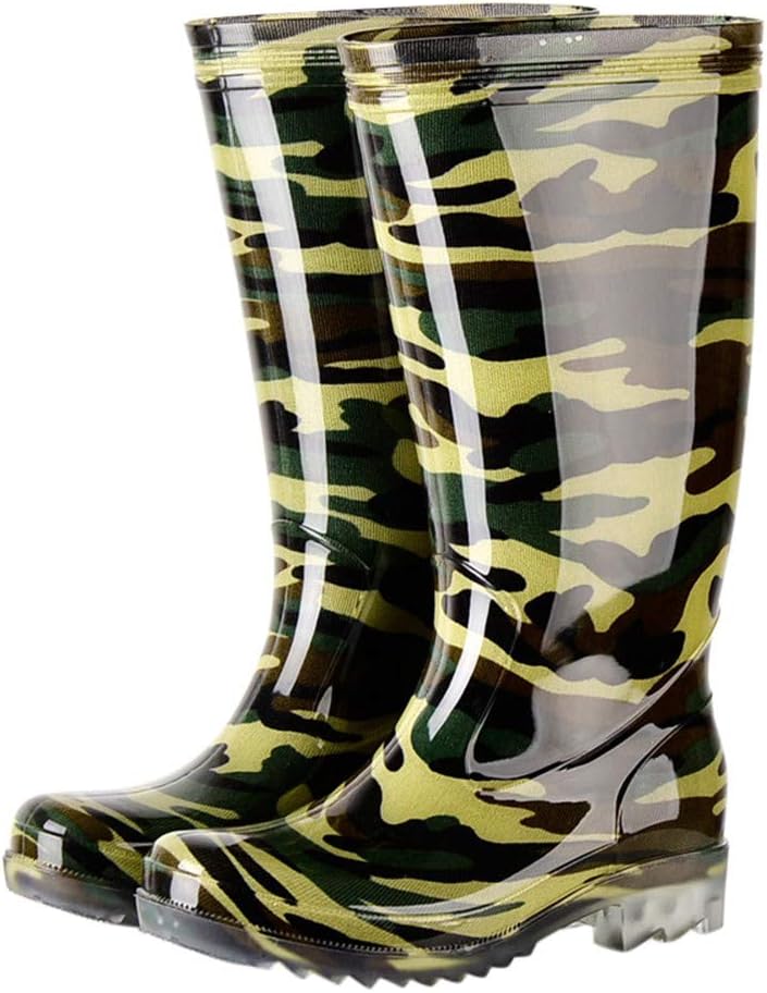 

Мужские водонепроницаемые резиновые ботинки FENIKUSU с камуфляжным принтом, противоскользящие, средней высоты, для сада и кухни, A