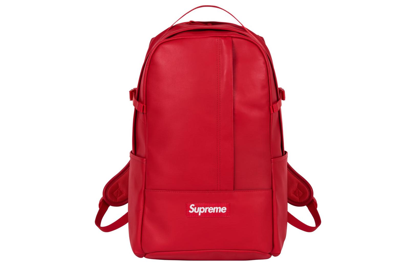 

Supreme Кожаный рюкзак унисекс красный