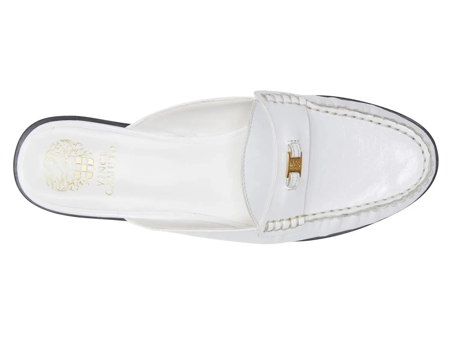 Ботинки-мюли Vince Camuto Cobby, белая лакированная кожа — фото 4
