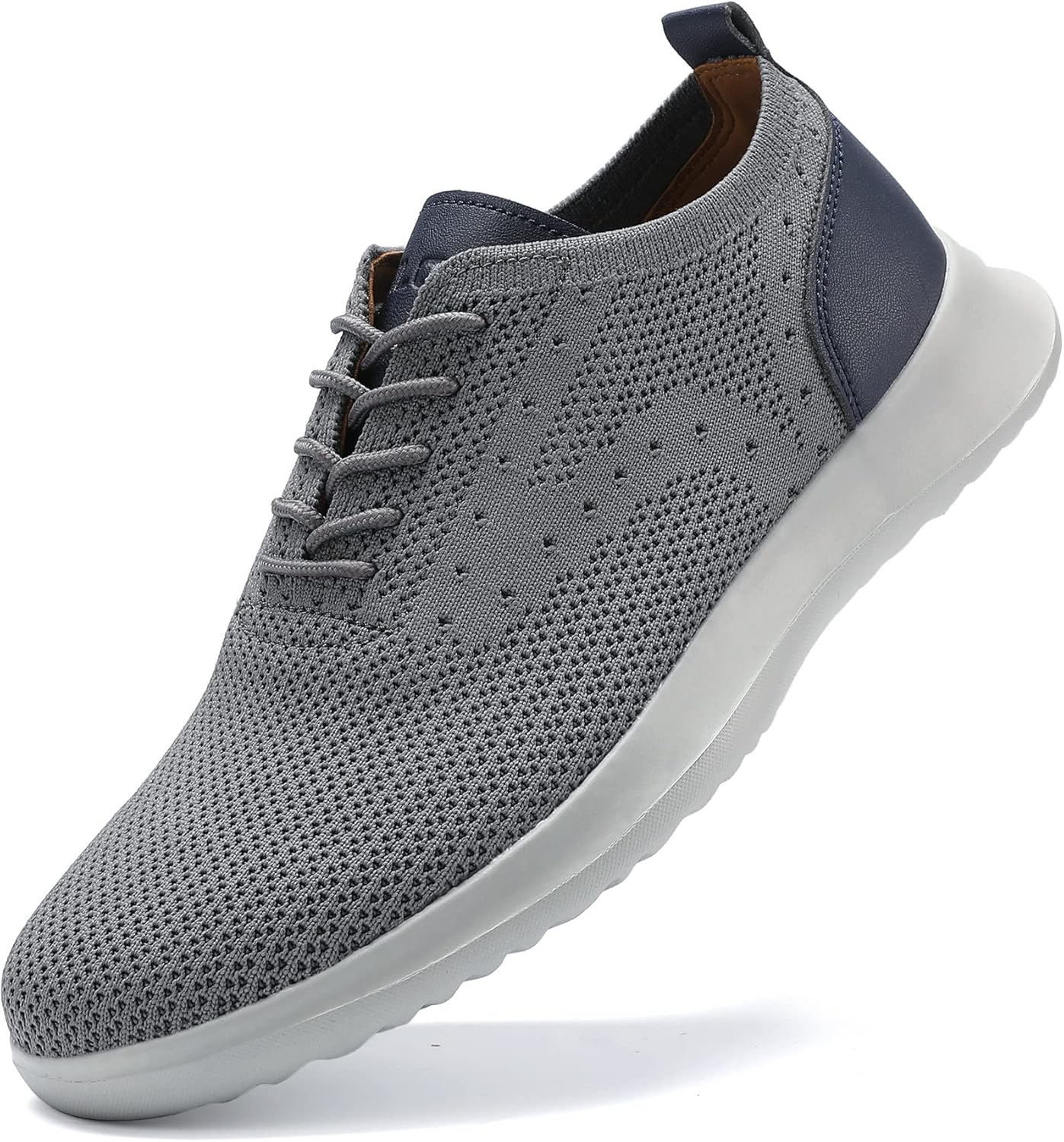 

Мужские повседневные оксфорды VILOCY, вязаные легкие дышащие модные кроссовки, серый