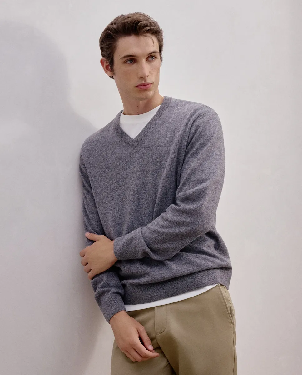 

Мужской свитер с V-образным вырезом Dustin, темно-серый