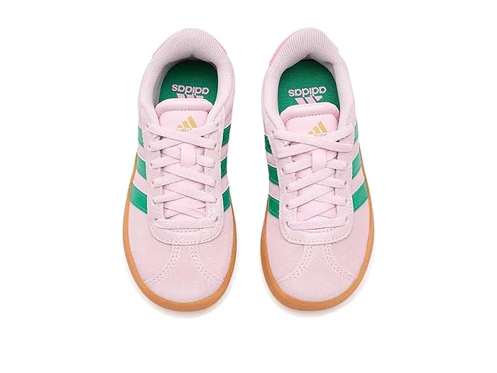 Кроссовки на шнуровке VL Court 3.0 Adidas Kids, Clear Pink/Court Green/Gum — фото 3