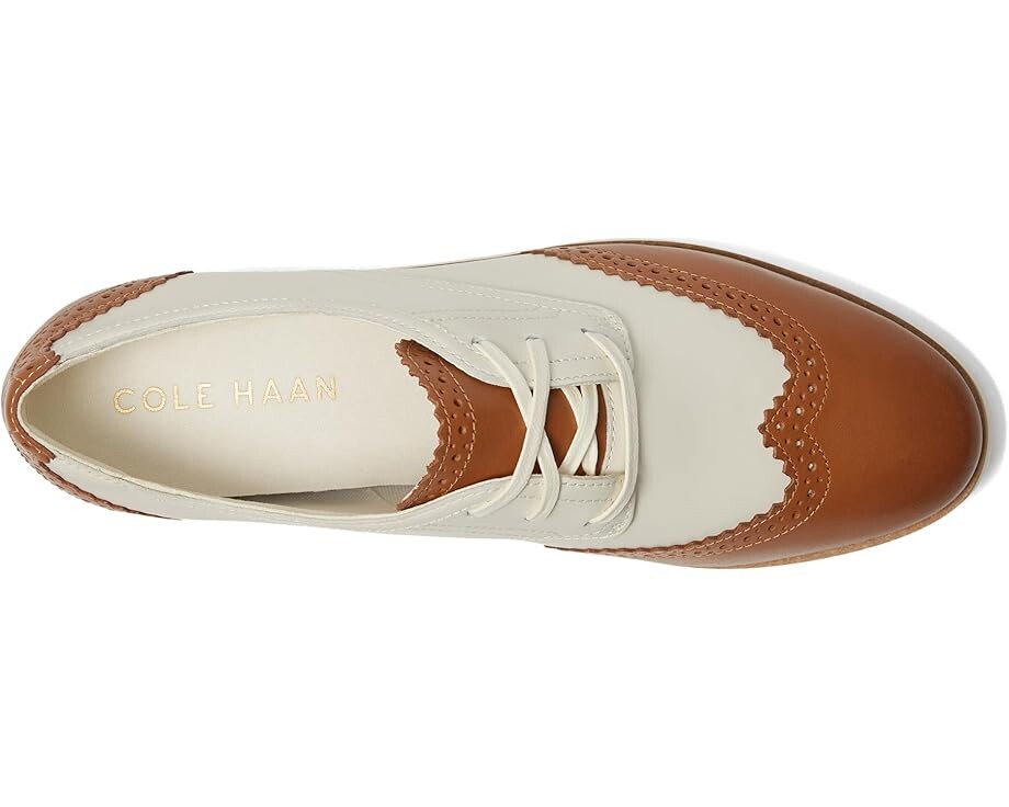 Оксфорды Cole Haan Grand City Platform Oxford, цвет Dark Caramel/Ivory — фото 2