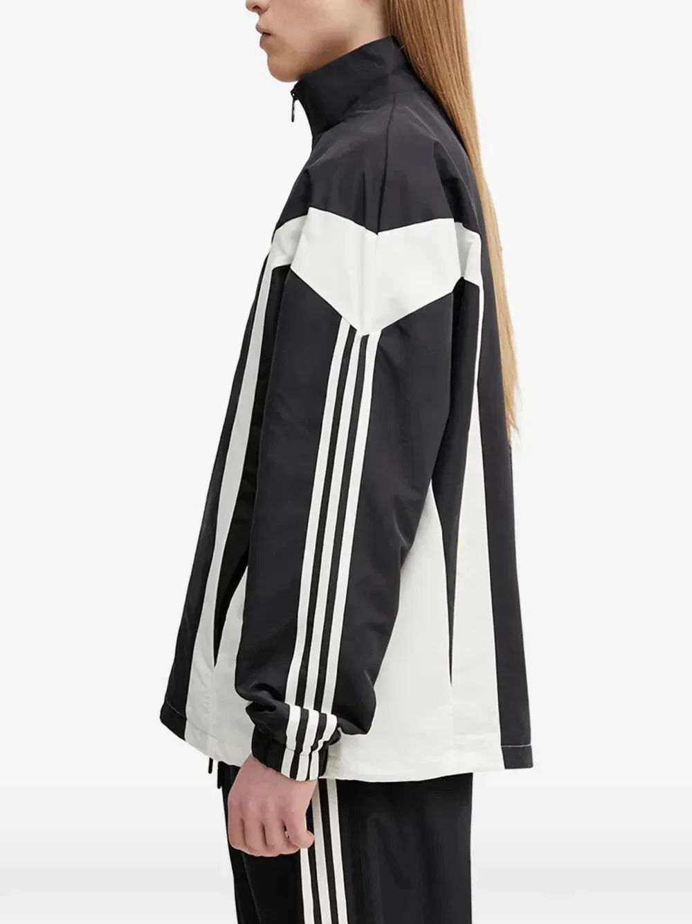 Ветровка Originals «Баскетбол» с логотипом и боковыми полосками Adidas, черный — фото 3