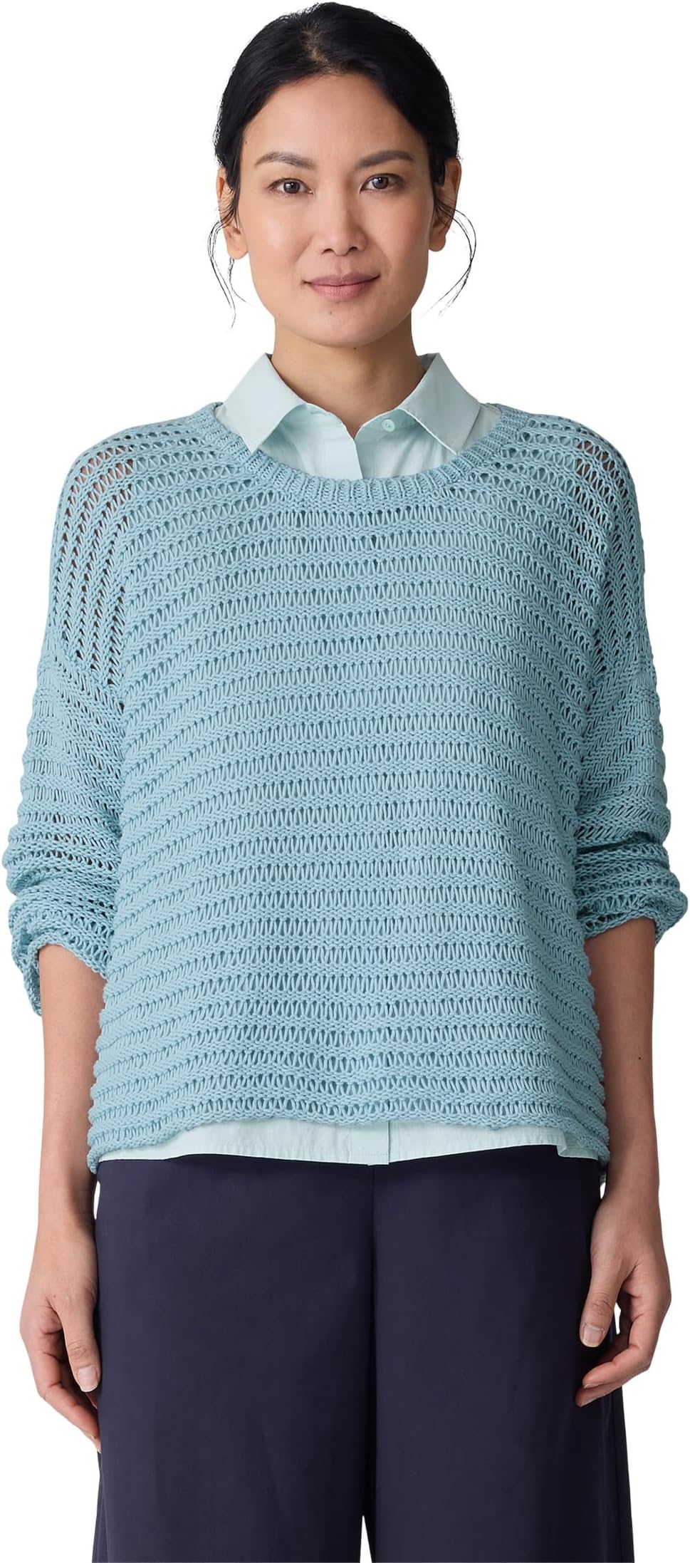 

Свитер Eileen Fisher Crew Neck Sweater, Pale Sky