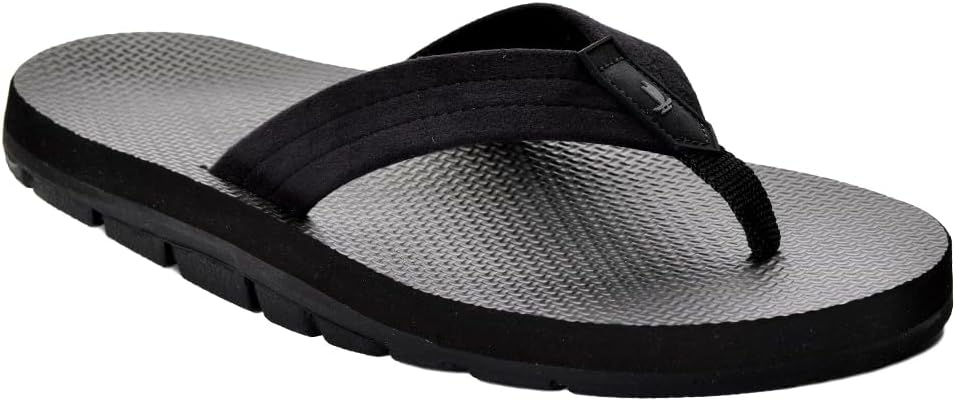Мужские сандалии Island Slipper MAUKA из ультрамикровелюра с резиновой подошвой - Сделано на Гавайях, черный — фото 2