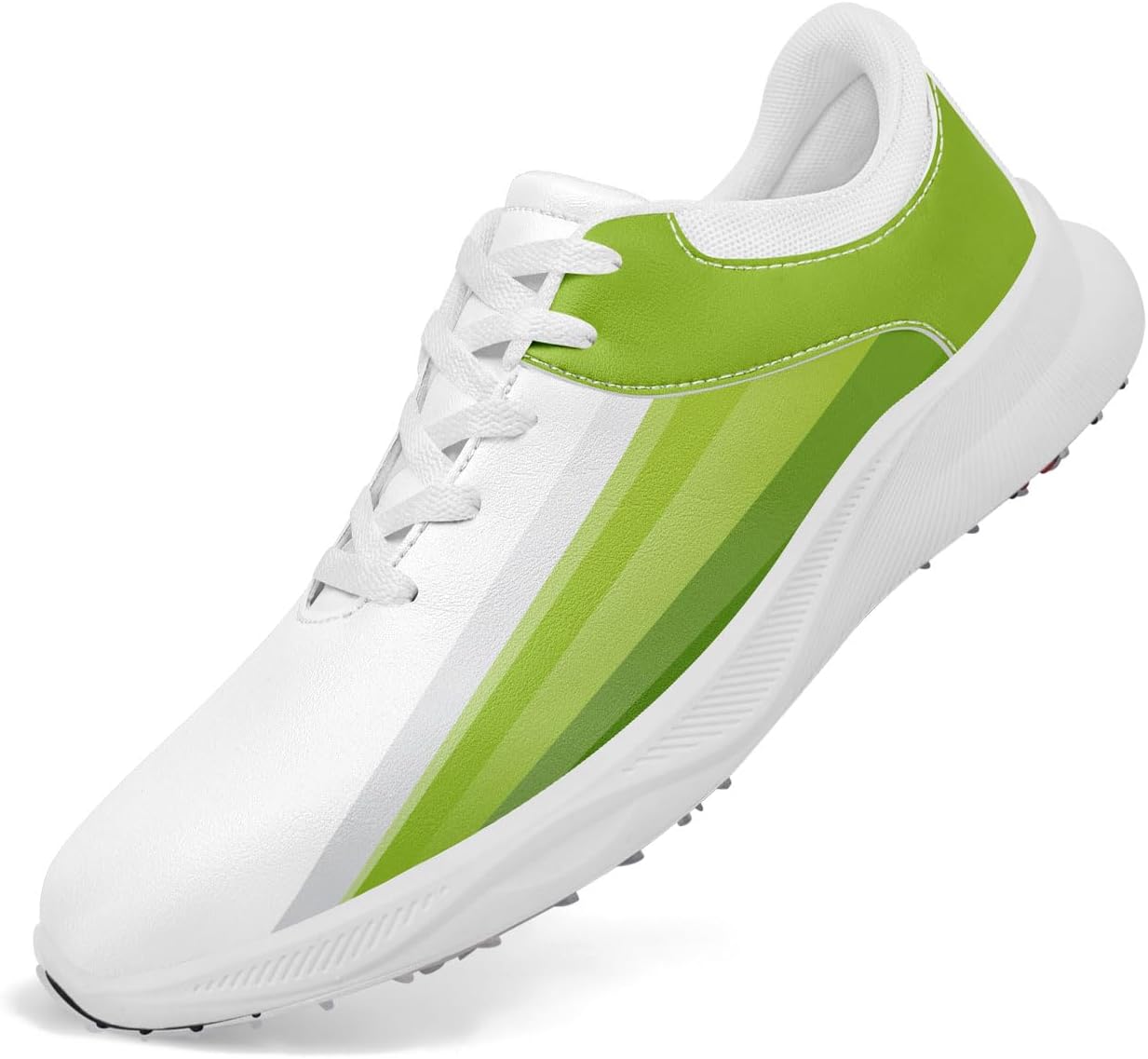 

Гольф обувь без шипов Gradient для мужчин и женщин - легкие водонепроницаемые спортивные кроссовки с вентиляцией для гольфа и активного отдыха на открытом воздухе Awsole, белый/зеленый