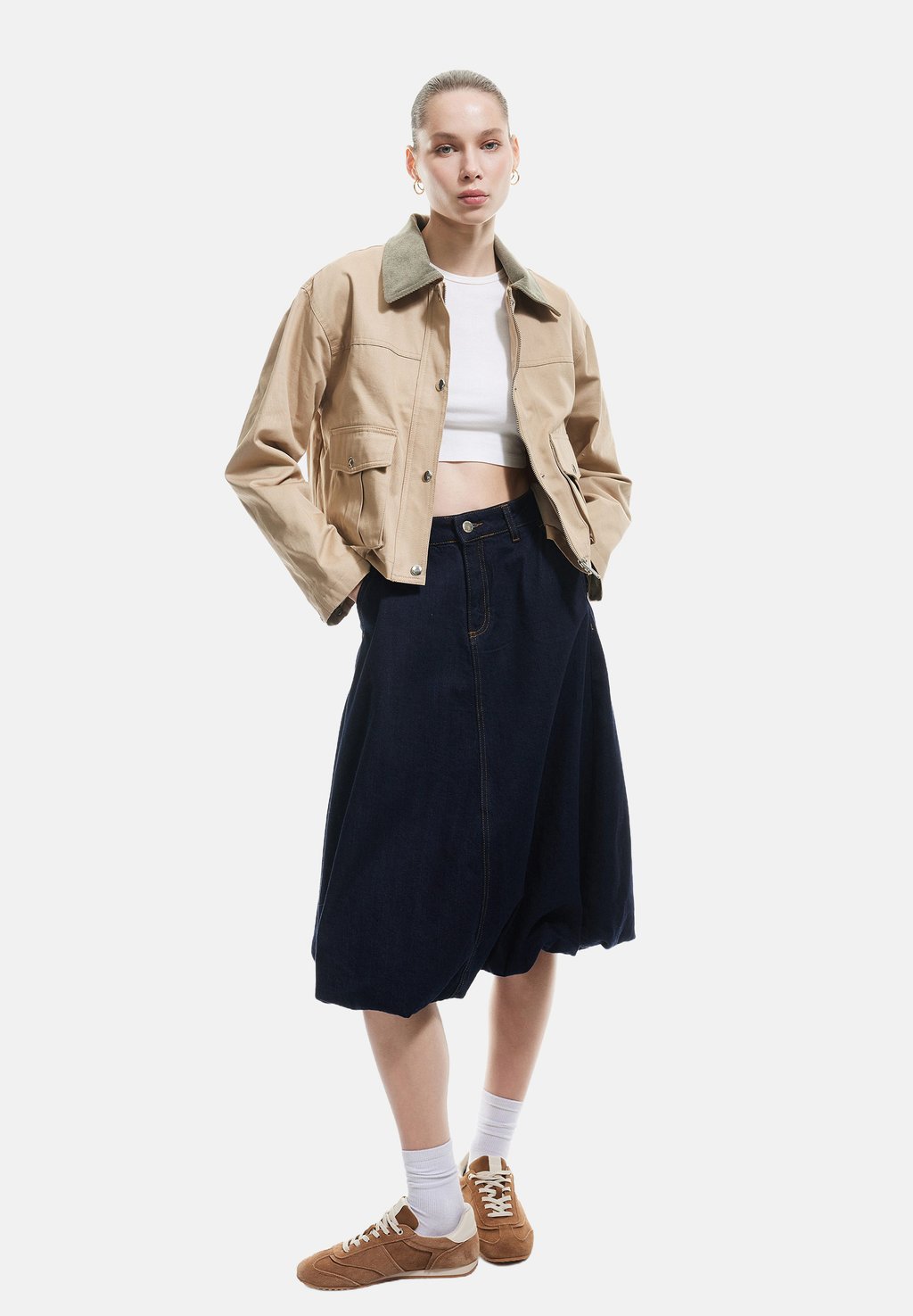

Джинсовая юбка Puffball skirt Koton, синий