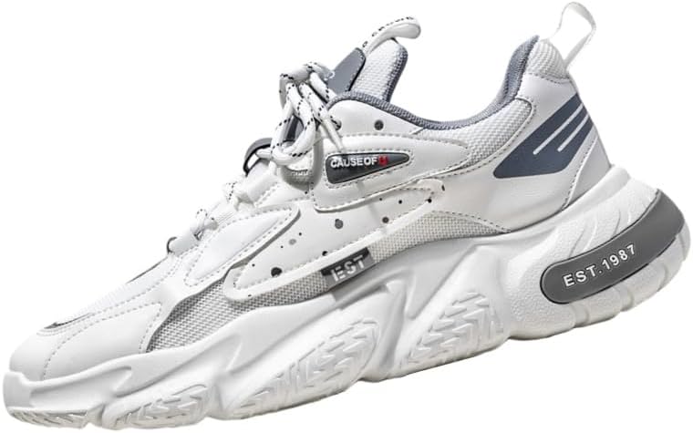 

Мужские дышащие сетчатые модные кроссовки - стильная повседневная обувь для комфорта и универсального ношения Fusecottc, серый