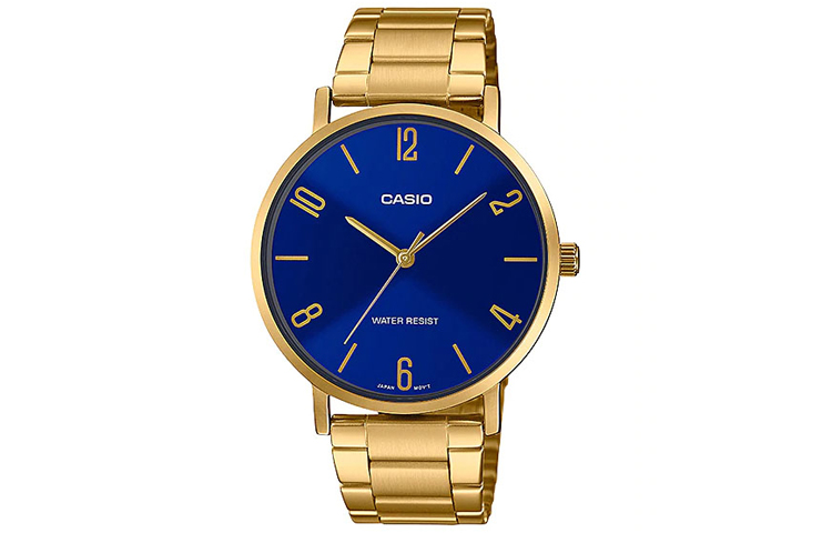 

CASIO Мужские часы стандартной серии синего цвета MTP-VT01G-2B2U