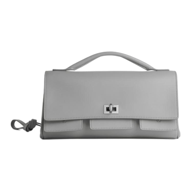 

Balenciaga Сумка через плечо Bel Air из коровьей кожи малая женская Cloud Gray