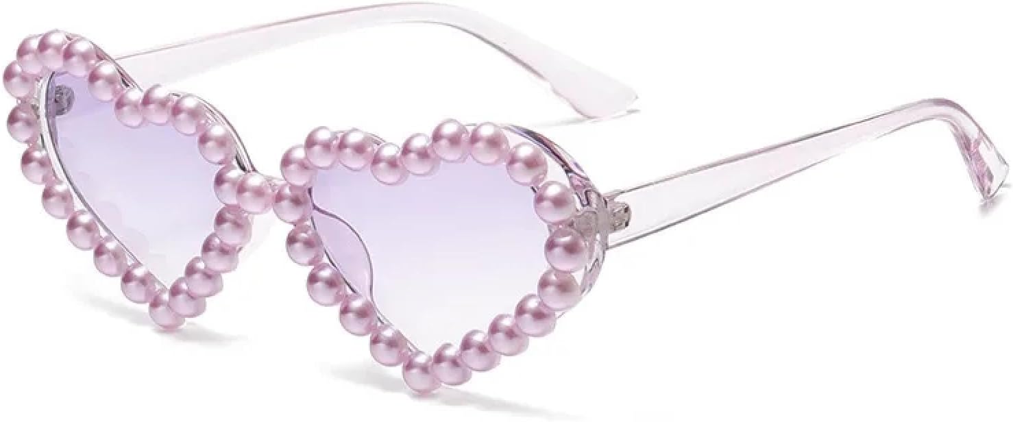 

Солнцезащитные очки с защитой от УФ-излучения UV400 | Панковские очки в форме сердца для женщин и мужчин | Для занятий спортом на открытом воздухе и вождения DSVIGF, Purple