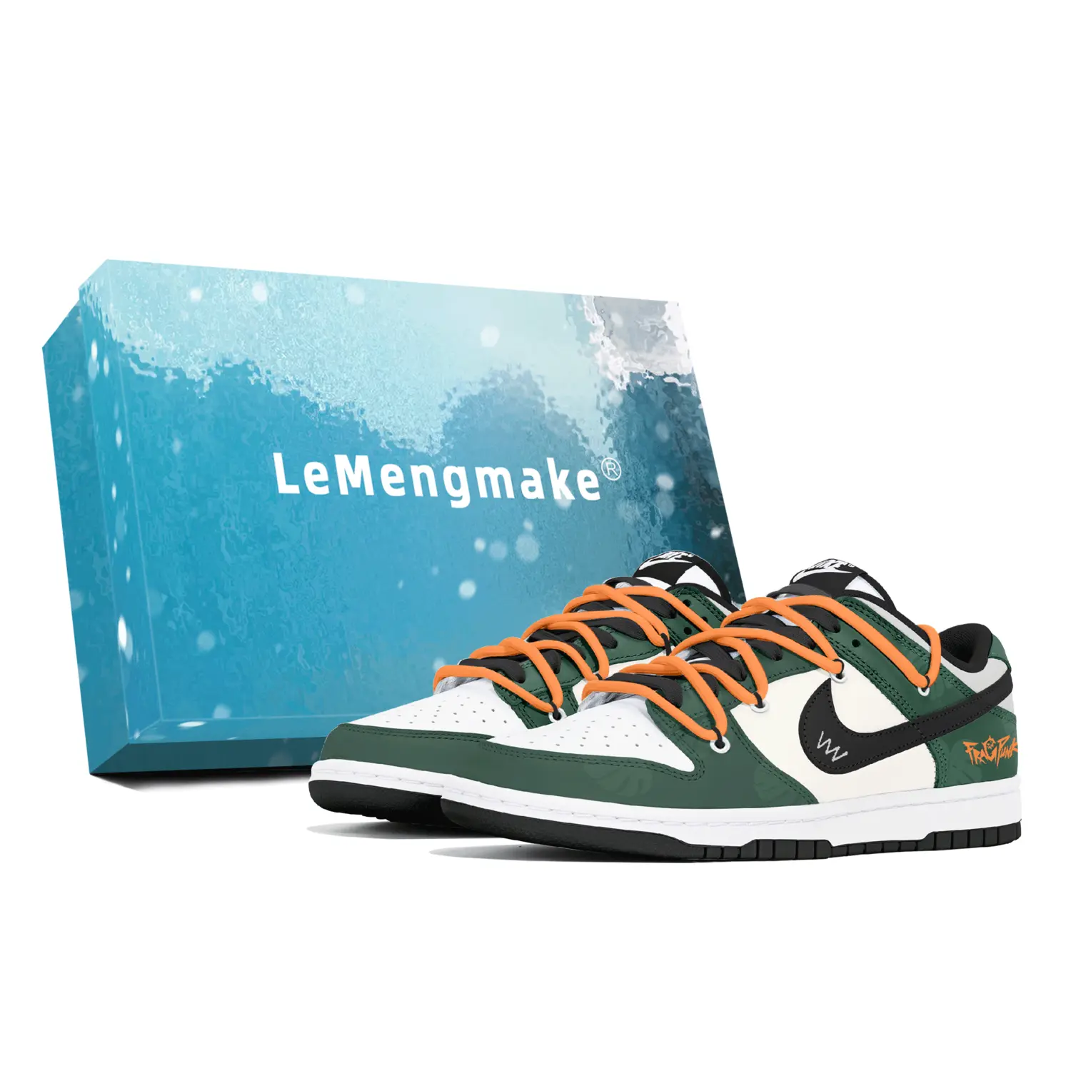 

Nike Кроссовки для скейтбординга Dunk, износостойкие, низкие, мужские, белые, зеленые