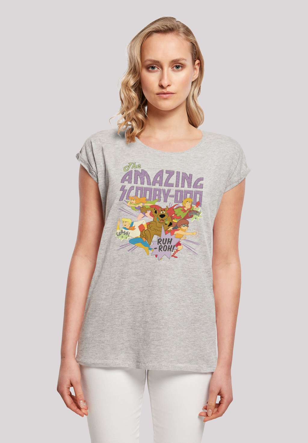 

Футболка с принтом SCOOBY DOO ZEICHENTRICKSERIE THE AMAZING SCOOBY F4NT4STIC, серый