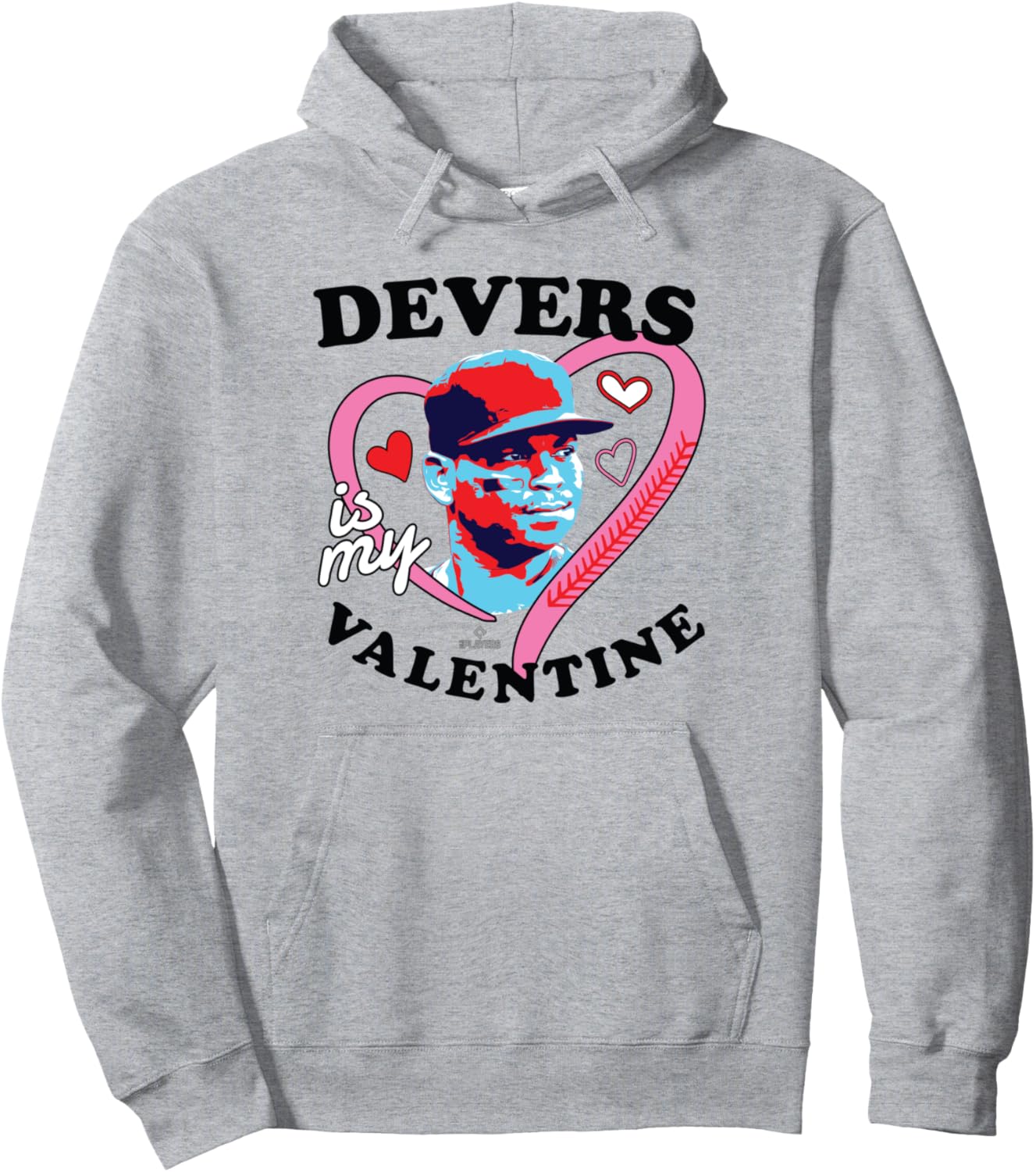 

Худи Rafael Devers Is My Valentine Boston Baseball MLBPA Ryno Sports, серый