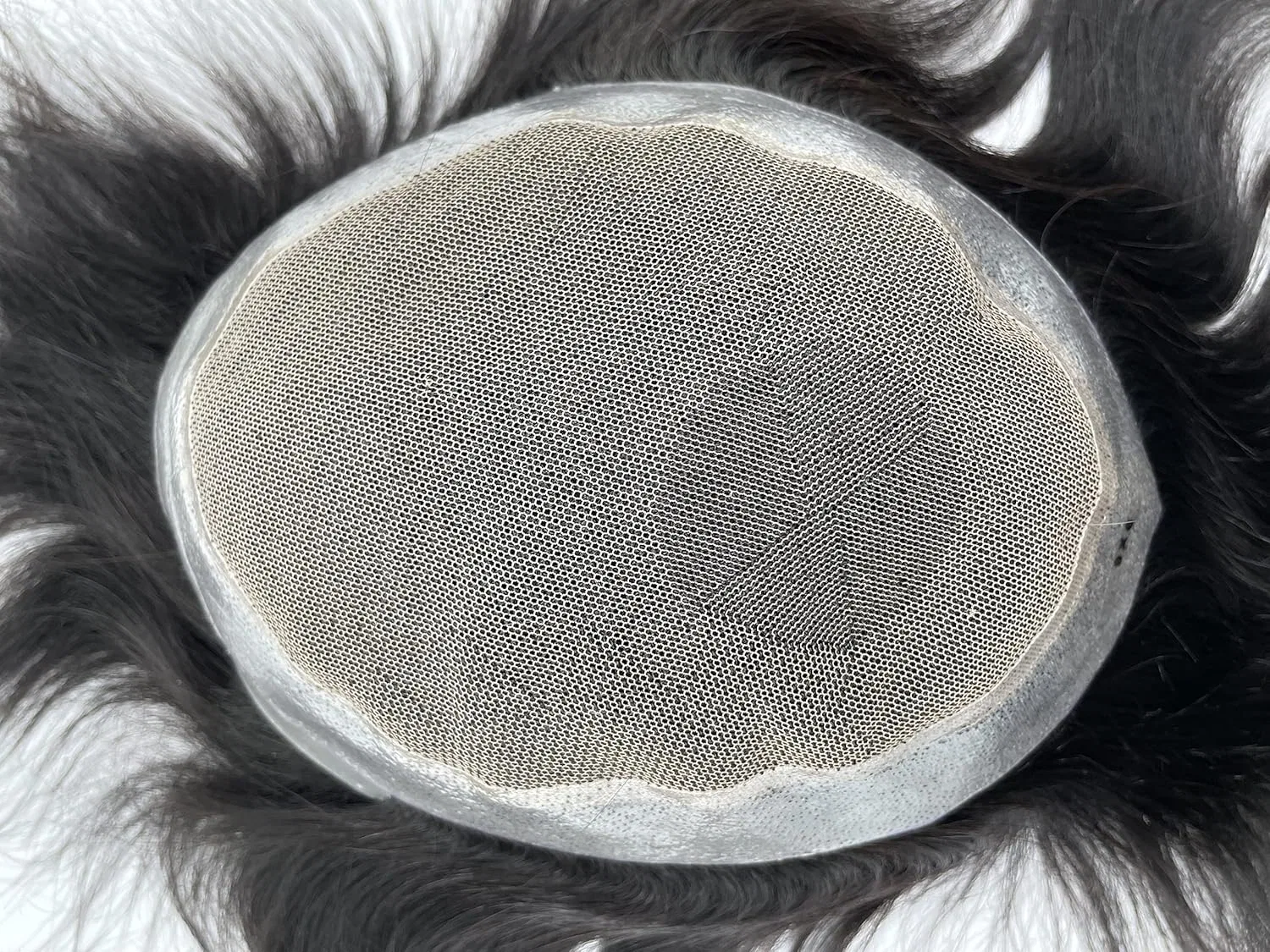 Мужской парик из натуральных волос NLW Real Hair Toupee N.L.W., #1B 10*7 — фото 4