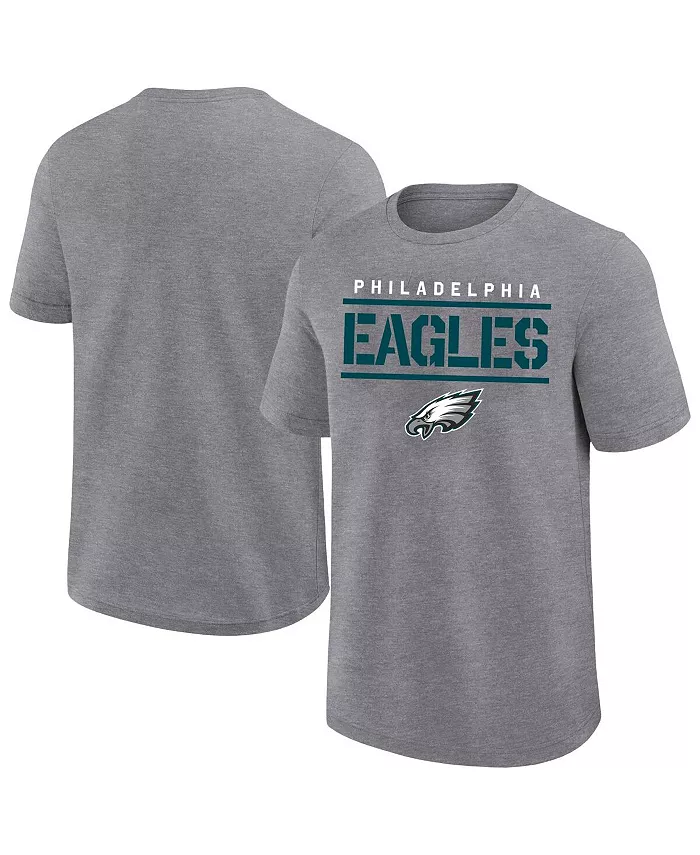 

Мужская футболка Big Tall Top Notch Philadelphia Eagles в сером меланже Fanatics