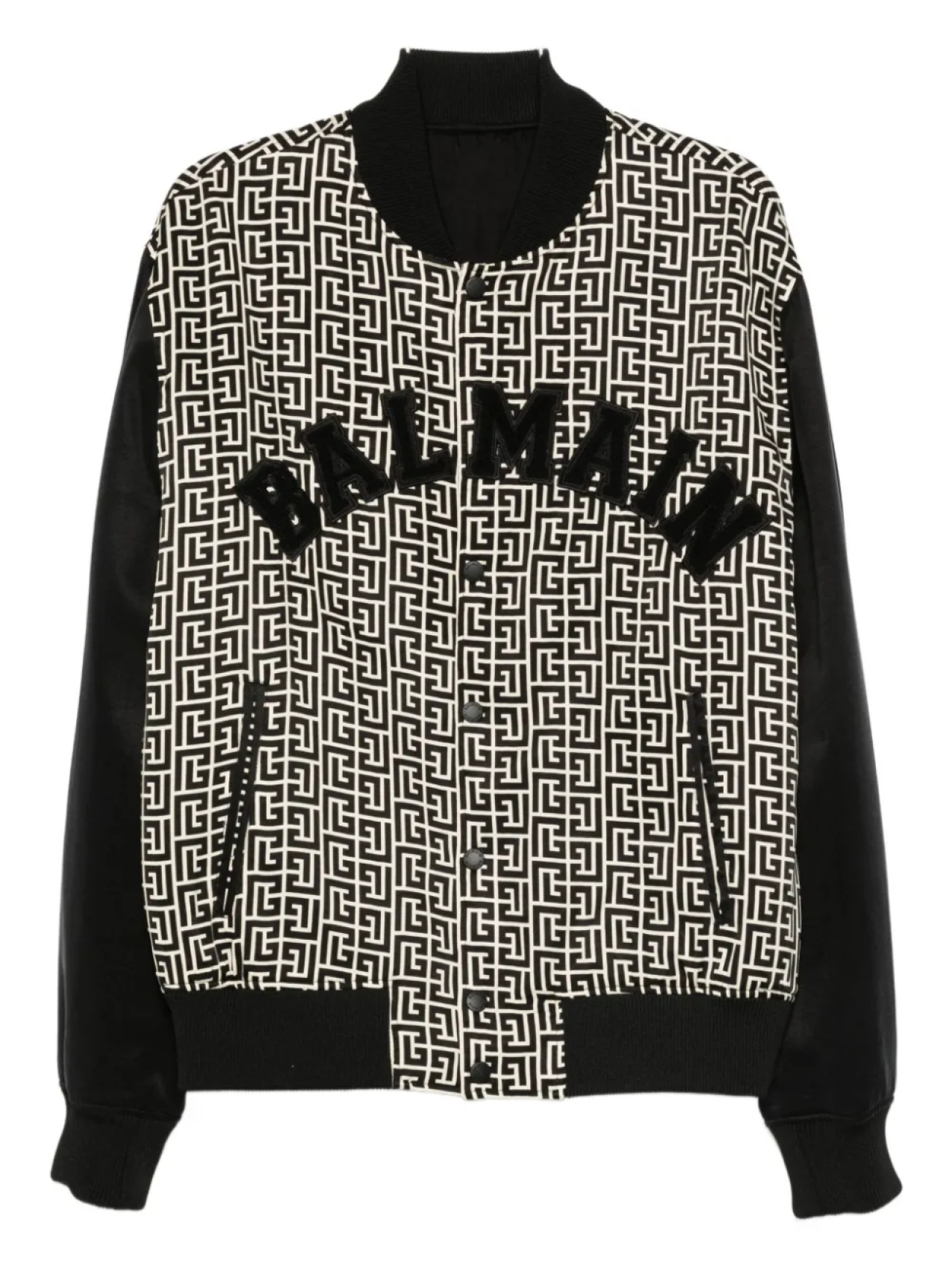 

Куртка-бомбер Balmain с геометрическим узором, черный