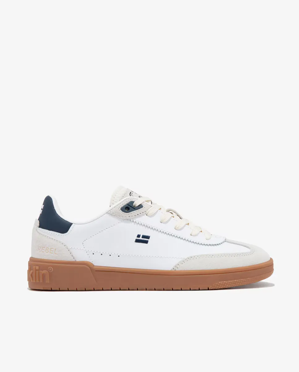 

Низкие кроссовки унисекс из замши в спортивном стиле Rebel White D.Franklin