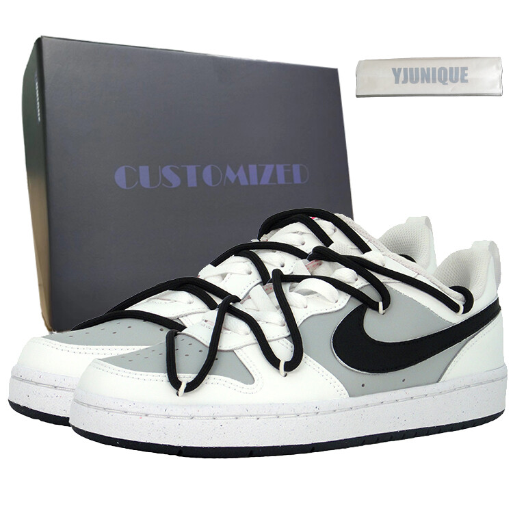 

Кроссовки Nike Court Borough Skateboarding Shoes Women's Low-top Gray, белый