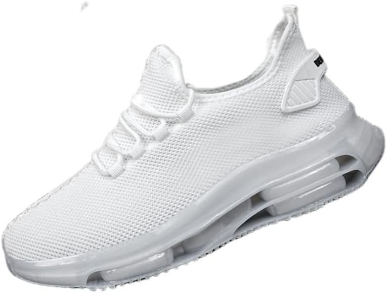 

Мужские кроссовки большого размера - стильные сетчатые легкие дышащие для бега, походов и повседневной носки Hoalox, белый