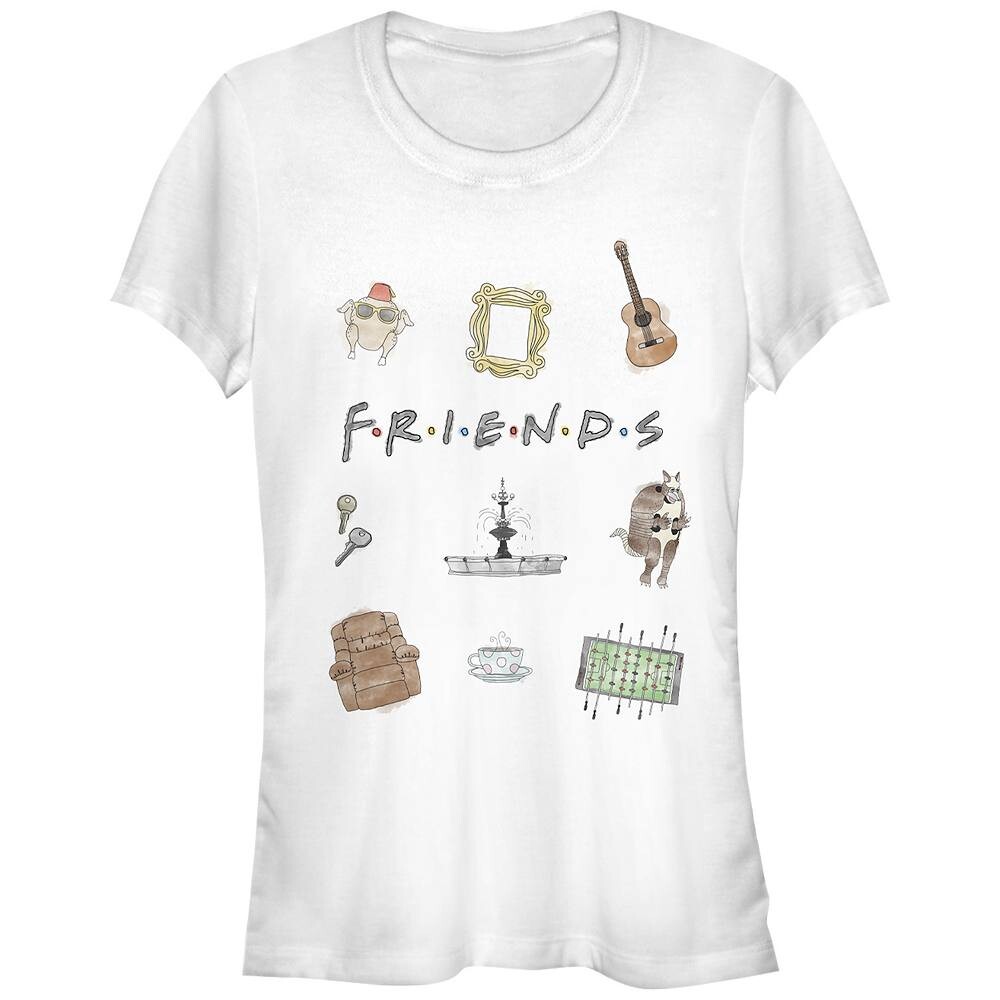 

Классическая футболка с логотипом Juniors' Friends и графическим рисунком Licensed Character, белый