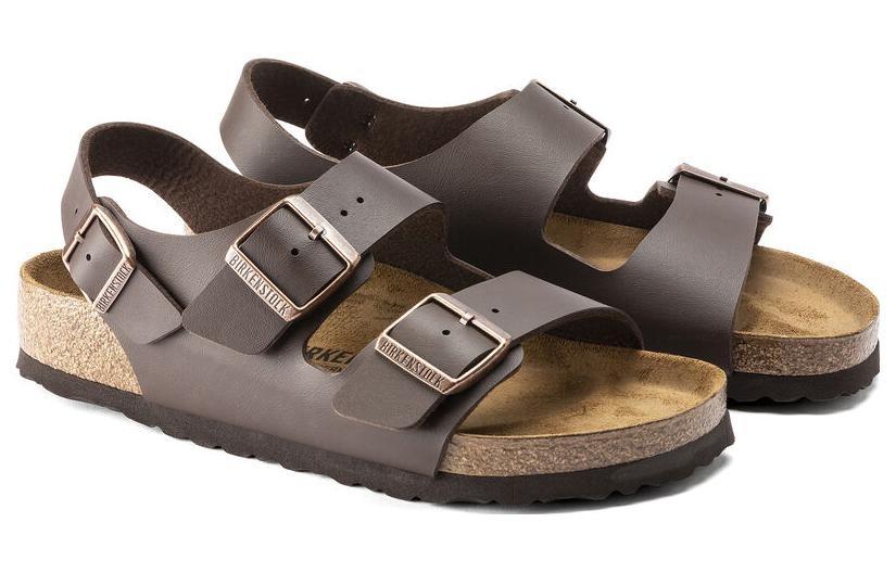 Пляжные сандалии унисекс темно-коричневые Birkenstock — фото 3