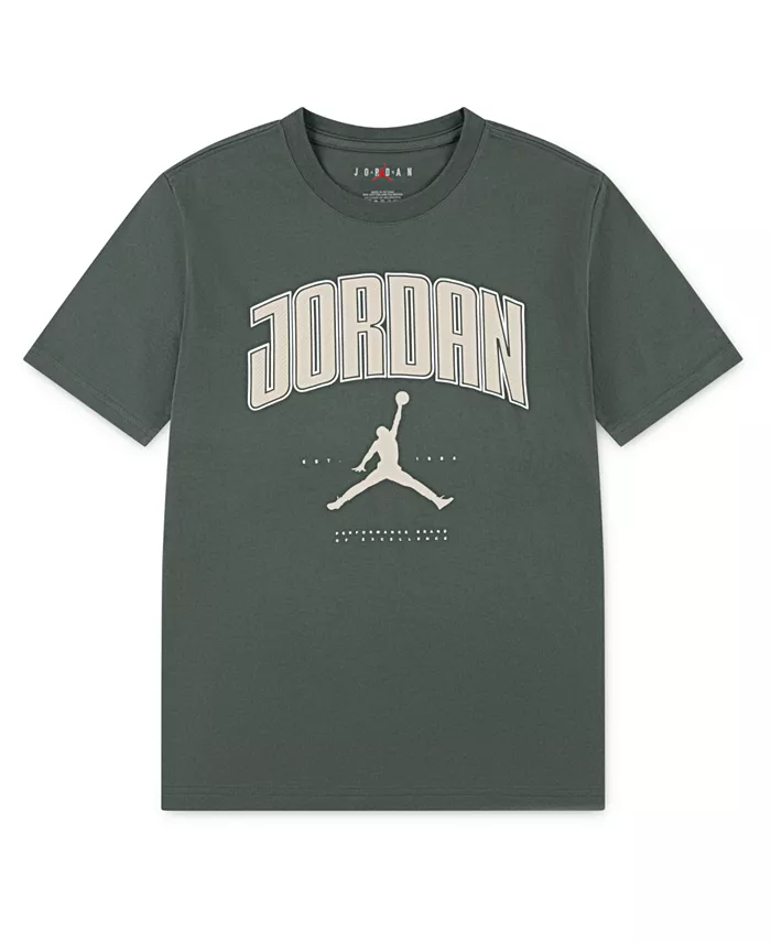

Футболка с коротким рукавом и логотипом для мальчиков 8-18 Jordan, зеленый