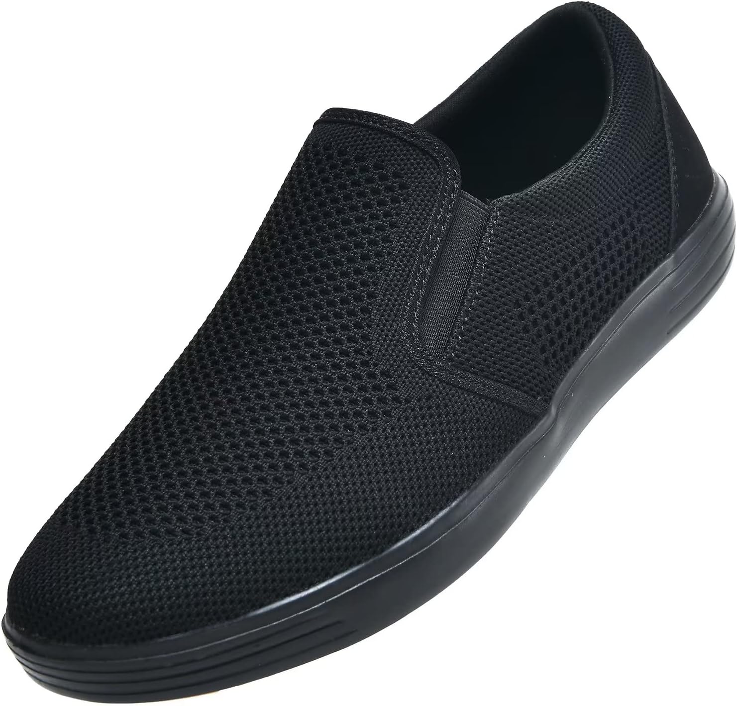 

Мужские слипоны konhill - повседневные трикотажные лоферы, кроссовки для ходьбы, вождения, работы с памятью формы и подошвой из пены для скейтборда, черный