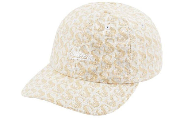 

Бейсболка monogram denim 6-panel 'white gold' Supreme, белый