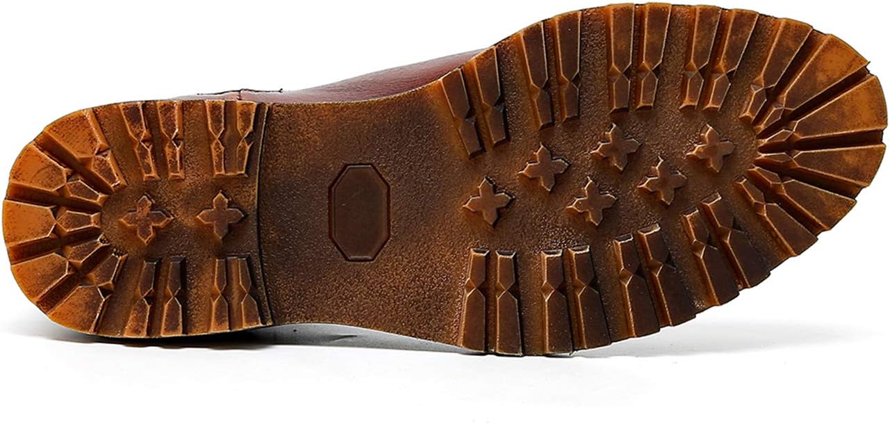 Мужские ботинки выше щиколотки Santimon Mens Chelsea с молнией, слипоны из натуральной кожи, модные повседневные ботинки для мужчин черного и коричневого цвета — фото 3