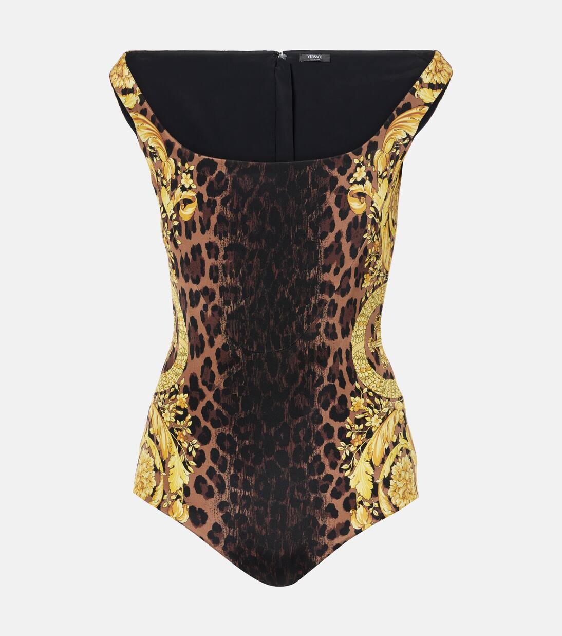 

Боди из шелка Barocco Versace, цвет chestnut+gold