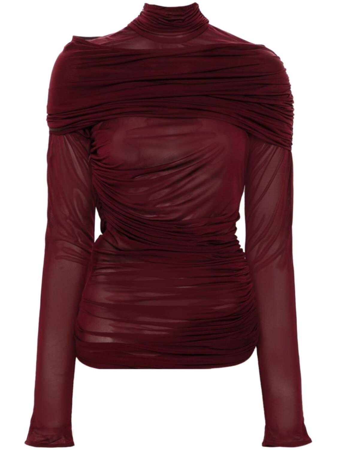 

Mugler топ со сборками, красный