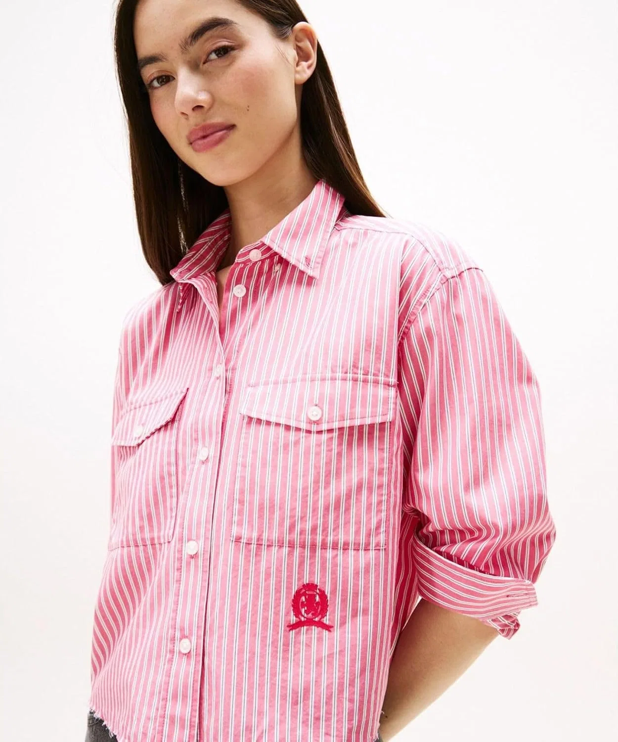 Блуза свободного кроя DW21453, Tommy Hilfiger, розовый — фото 2