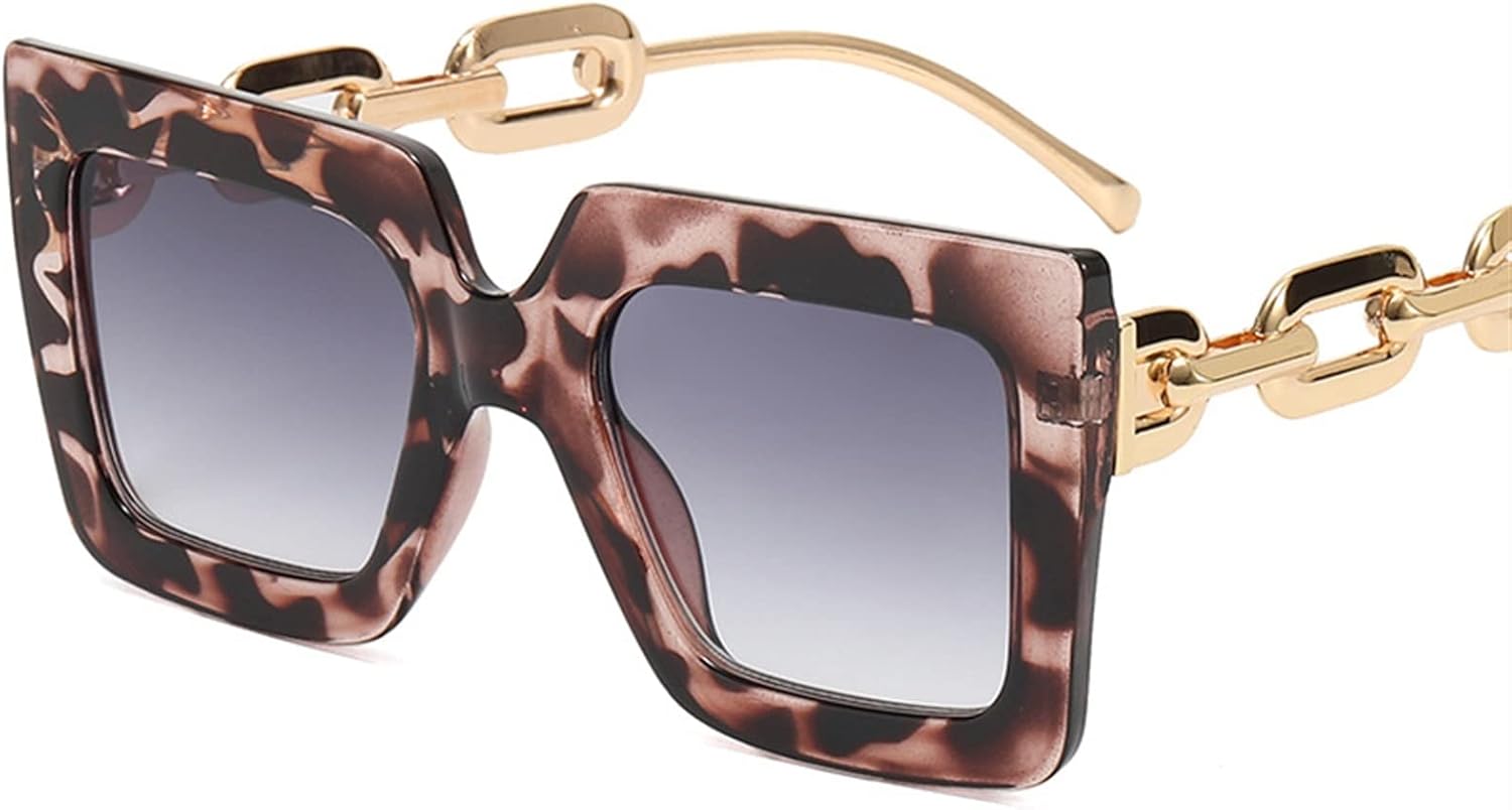 

Солнцезащитные очки GAOXIN квадратной формы с крупной оправой и цепочкой для мужчин и женщин, декоративные солнцезащитные очки для пляжа и отдыха на открытом воздухе (Цвет: C, Размер: Средний), C