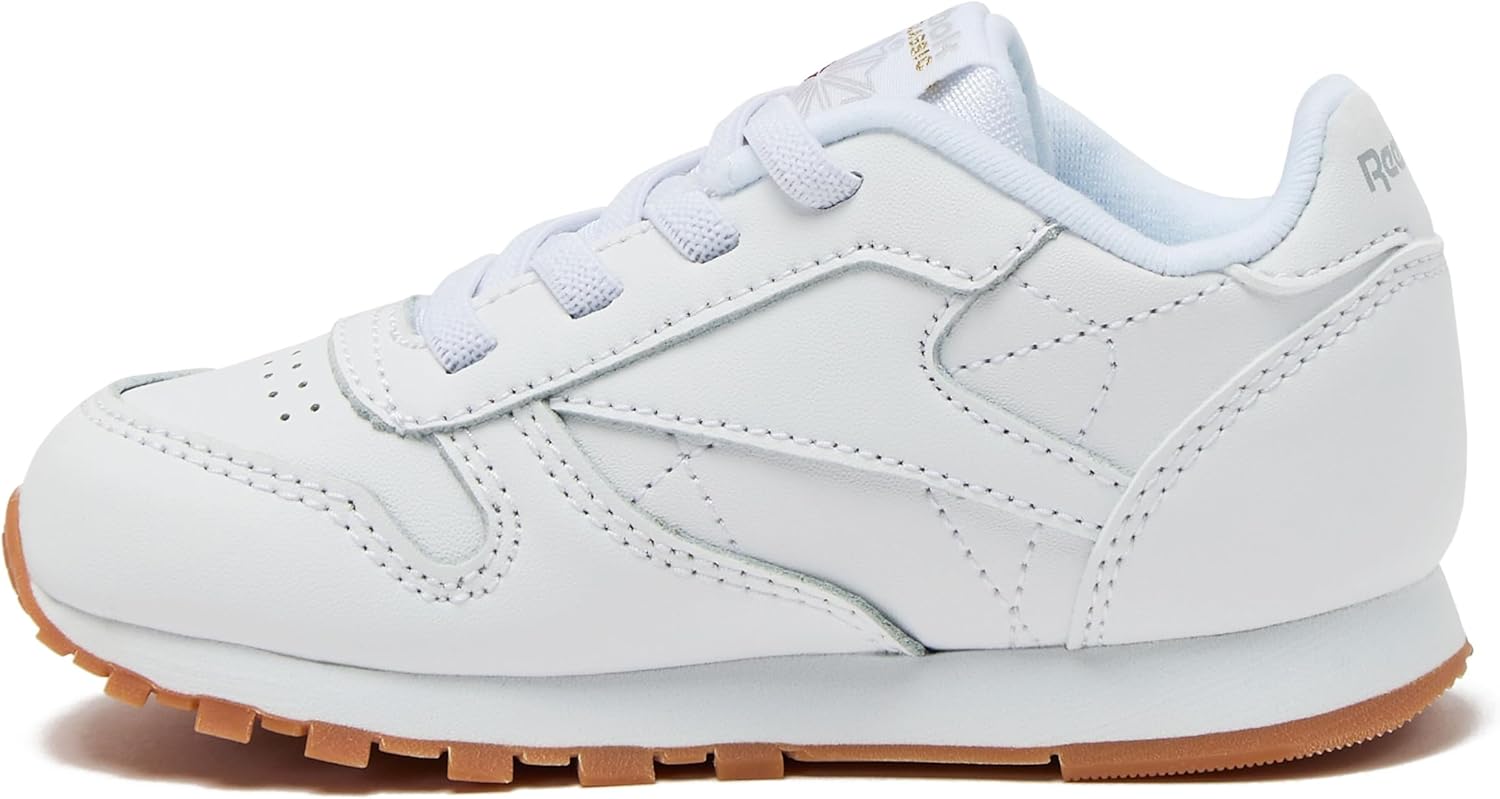 Кроссовки Reebok Classic Leather для девочек и мальчиков, для малышей, детей младшего и старшего возраста, теннисные туфли для девочек и мальчиков, белый — фото 3
