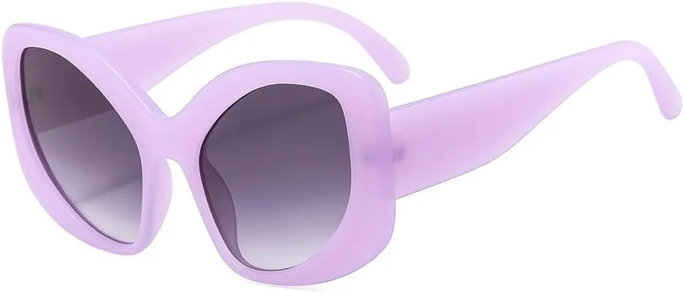 

Женские солнцезащитные очки «кошачий глаз» для мужчин, яркие солнцезащитные очки в крупной оправе, очки для вождения с защитой от УФ-излучения UV400 VFDHN, 5