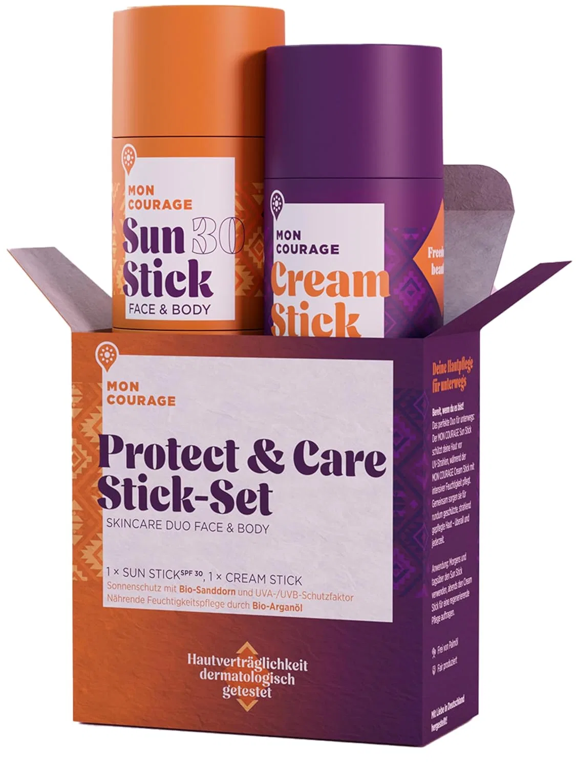 Набор стиков Protect & Care SPF30+ 3-в-1 Mon Courage