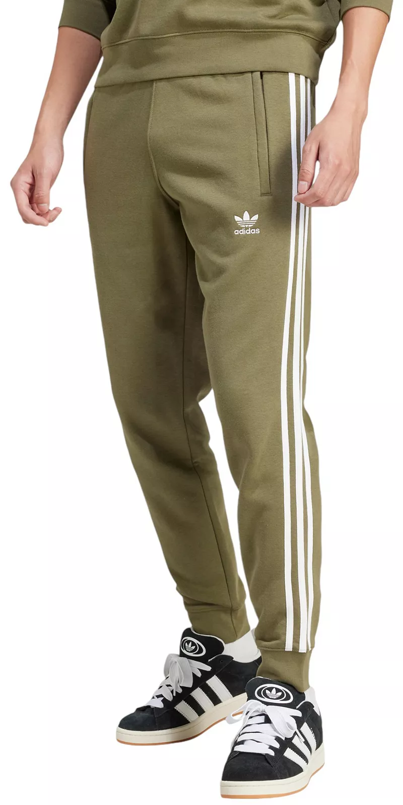 

Мужские джоггеры с 3 полосками Adidas Adicolor, цвет Olive Strata