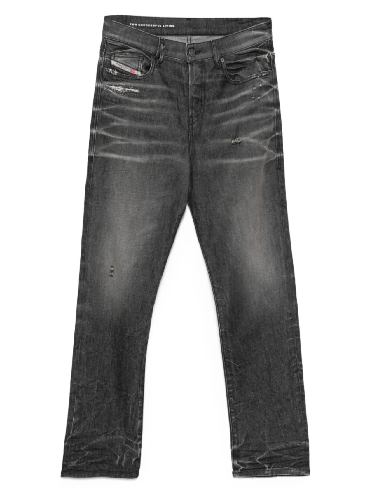 

Diesel джинсы D-Viker с эффектом потертости, серый