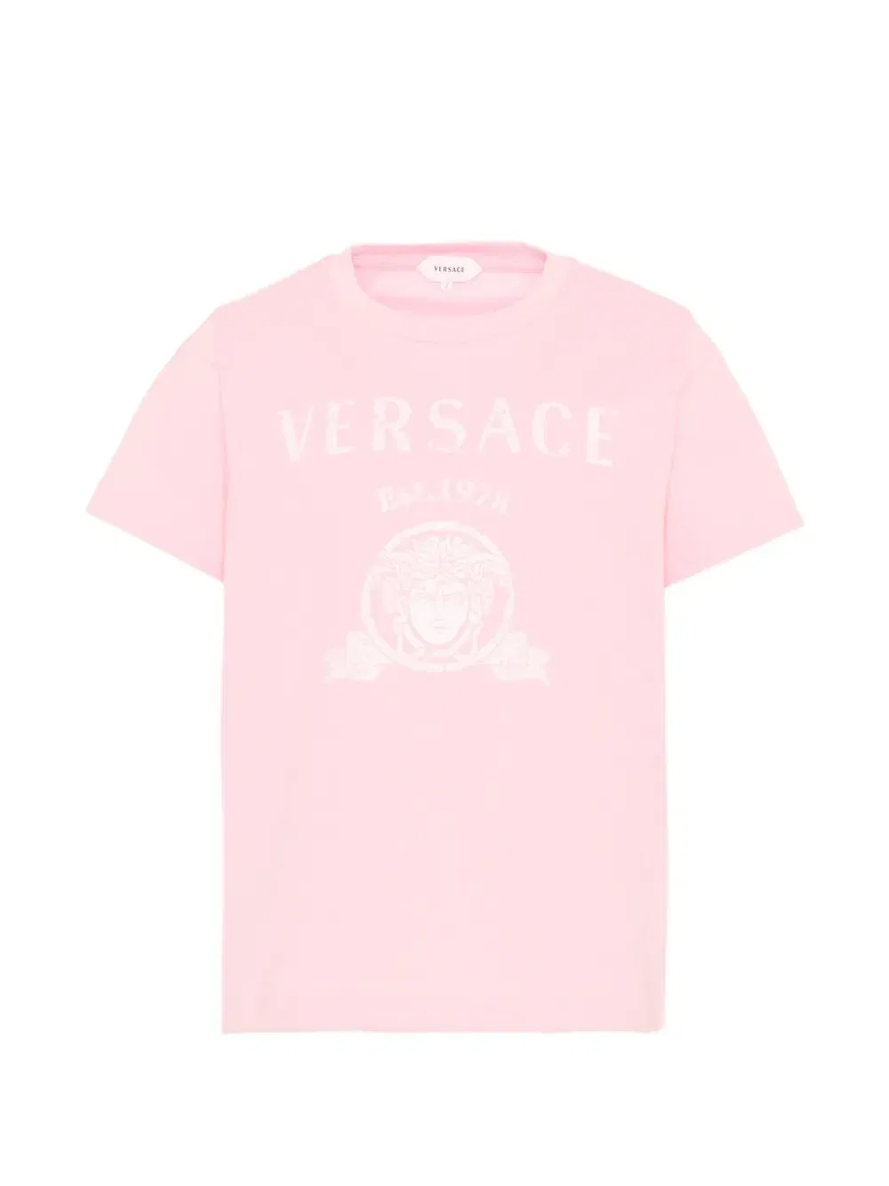 Футболка с принтом "Голова Медузы" Versace Kids, розовый