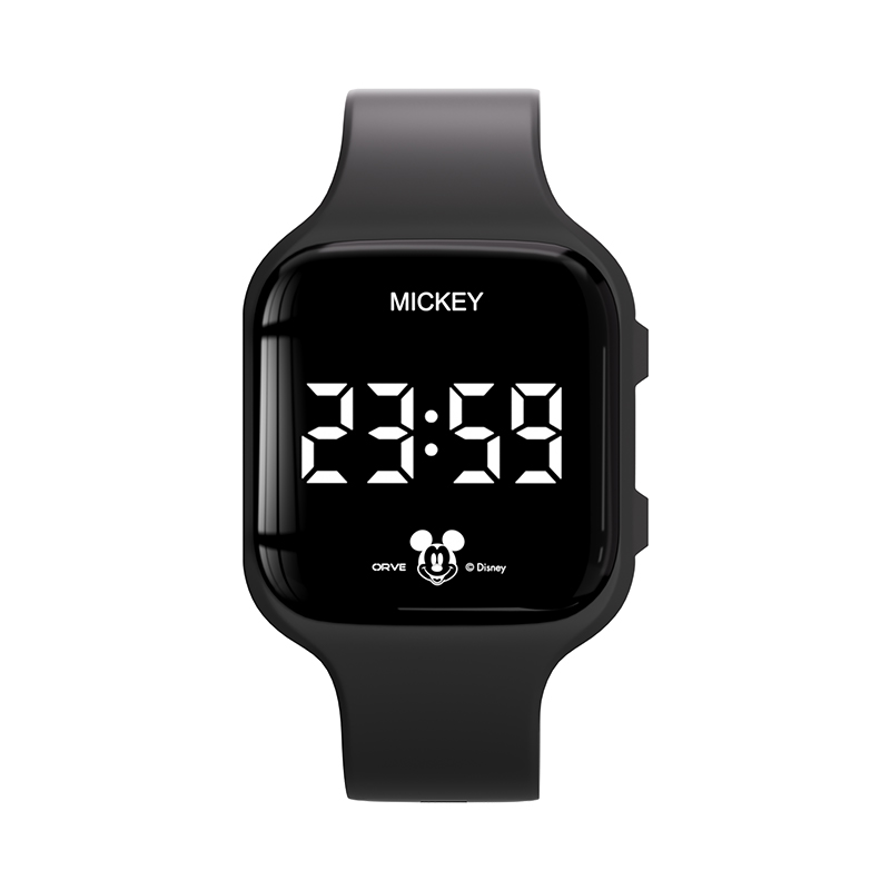 

Disney Часы Collection Electronic Movement Silicone Strap Watch Unisex Black Dial