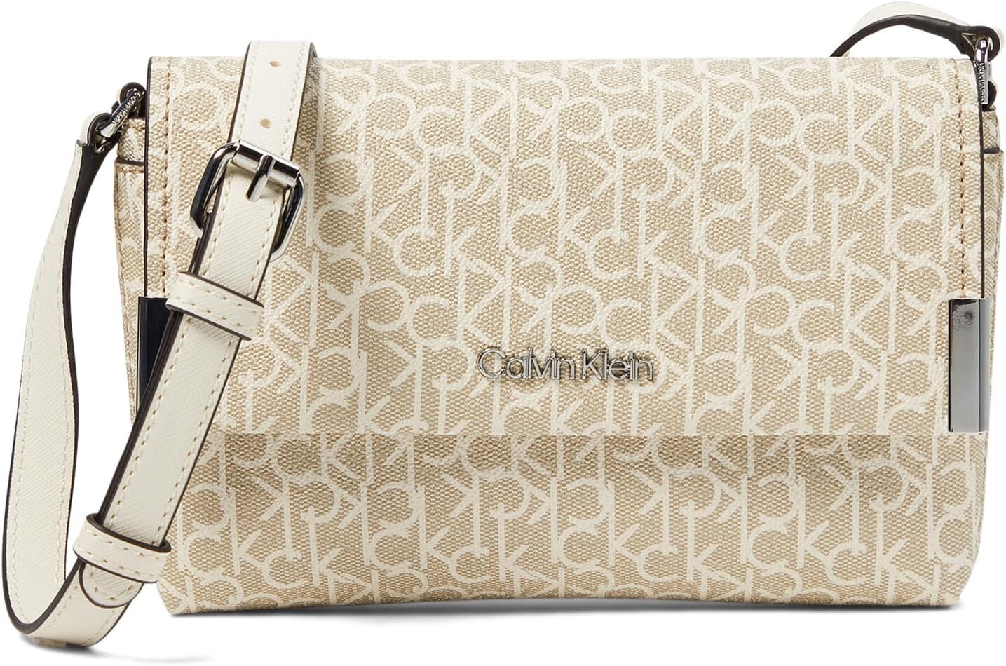 

Сумка кросс-боди Calvin Klein Key Item Signature Crossbody, цвет Khaki/Vanilla/White