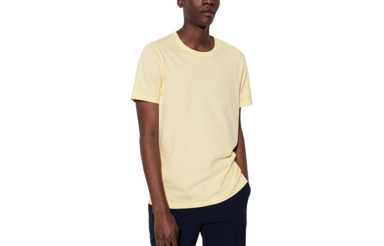 

Футболка унисекс пастельно-желтая Uniqlo, светло-желтый