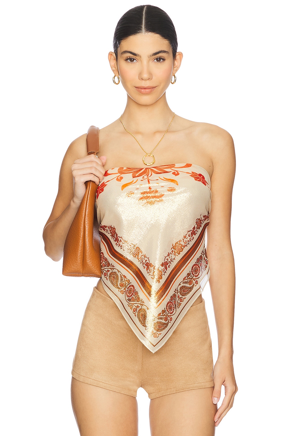 

Топ Noelle Retrofete, terracotta bandana